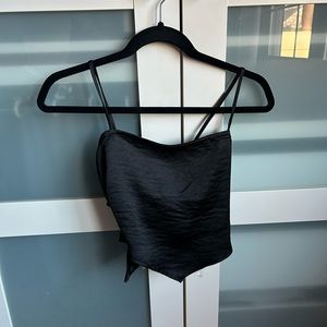 PacSun black tie crop top